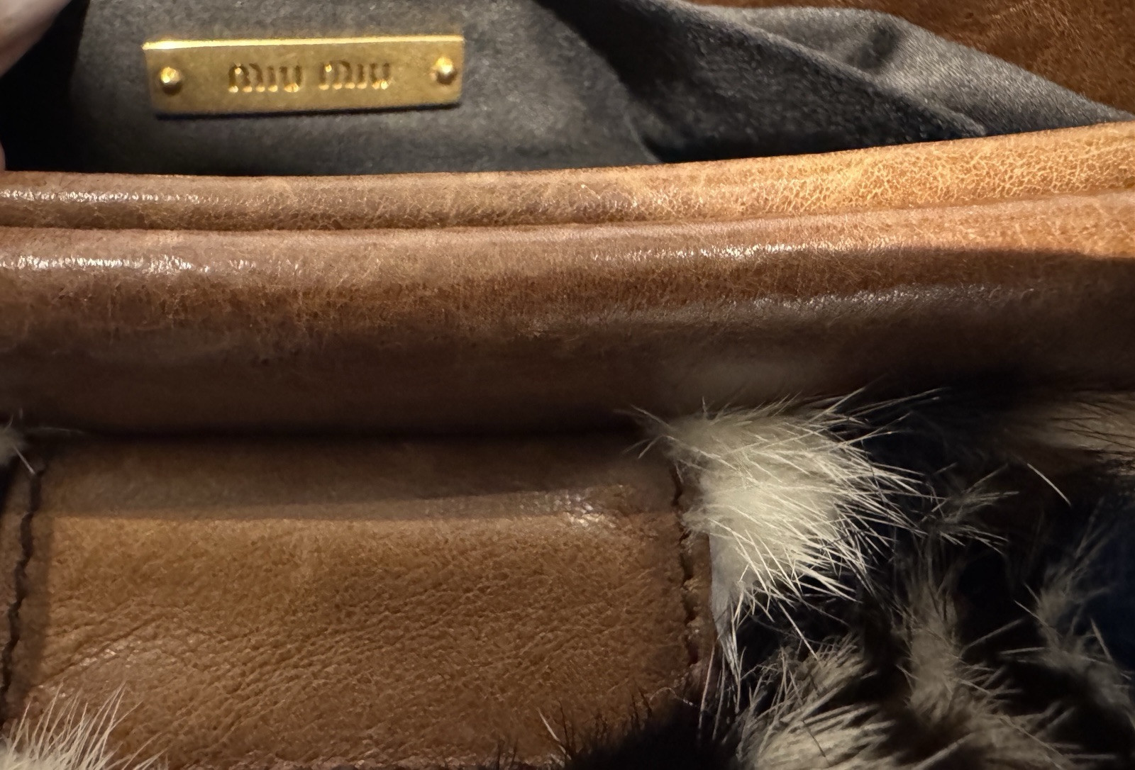 Miu Miu Clutch Bag In Rainbow Mink Patchwork Mult… - image 14