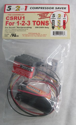#ad 5 2 1 COMPRESSOR SAVER CSRU1 Hard Start Kit 1 2 3 TON AC HVAC CONDENSER UNITS $23.50
