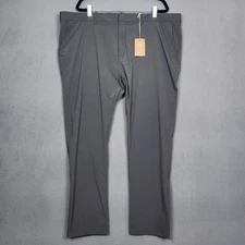 J CREW Tech Pant Mens 44x32 Gray 484 Slim Stretch Water Resistant Golf Casual