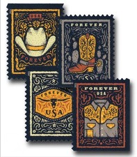USPS 2021 Western Wear Forever Stamps Booklet of 20, West