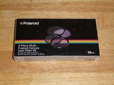 POLAROID 4-PIECE MULTI-COATED CAMERA LENS FILTER KIT PL4FIL58 - SEALED BOX 