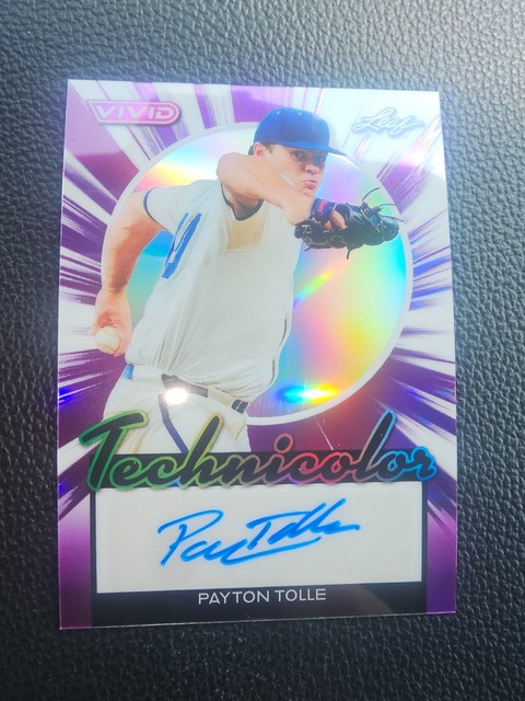 [2 of 2] 2024 Leaf Vivid Technicolor Auto #T-PT1 Payton Tolle [Purple 2/2]