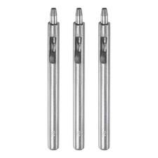 3pcs Leather Hole Punch 3mm Straight Round Punch Snap Rivet Setter