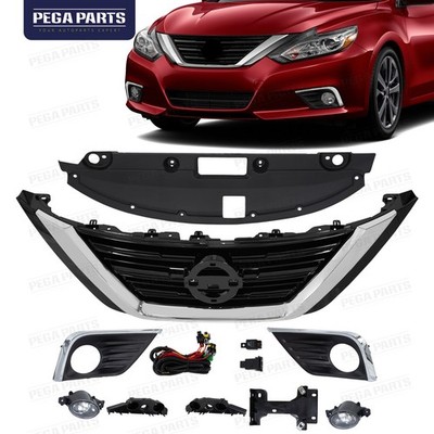 For Nissan Altima 2016-2018 Bumper Grille Fog Lamp Bezel Radiator Cover Bracket