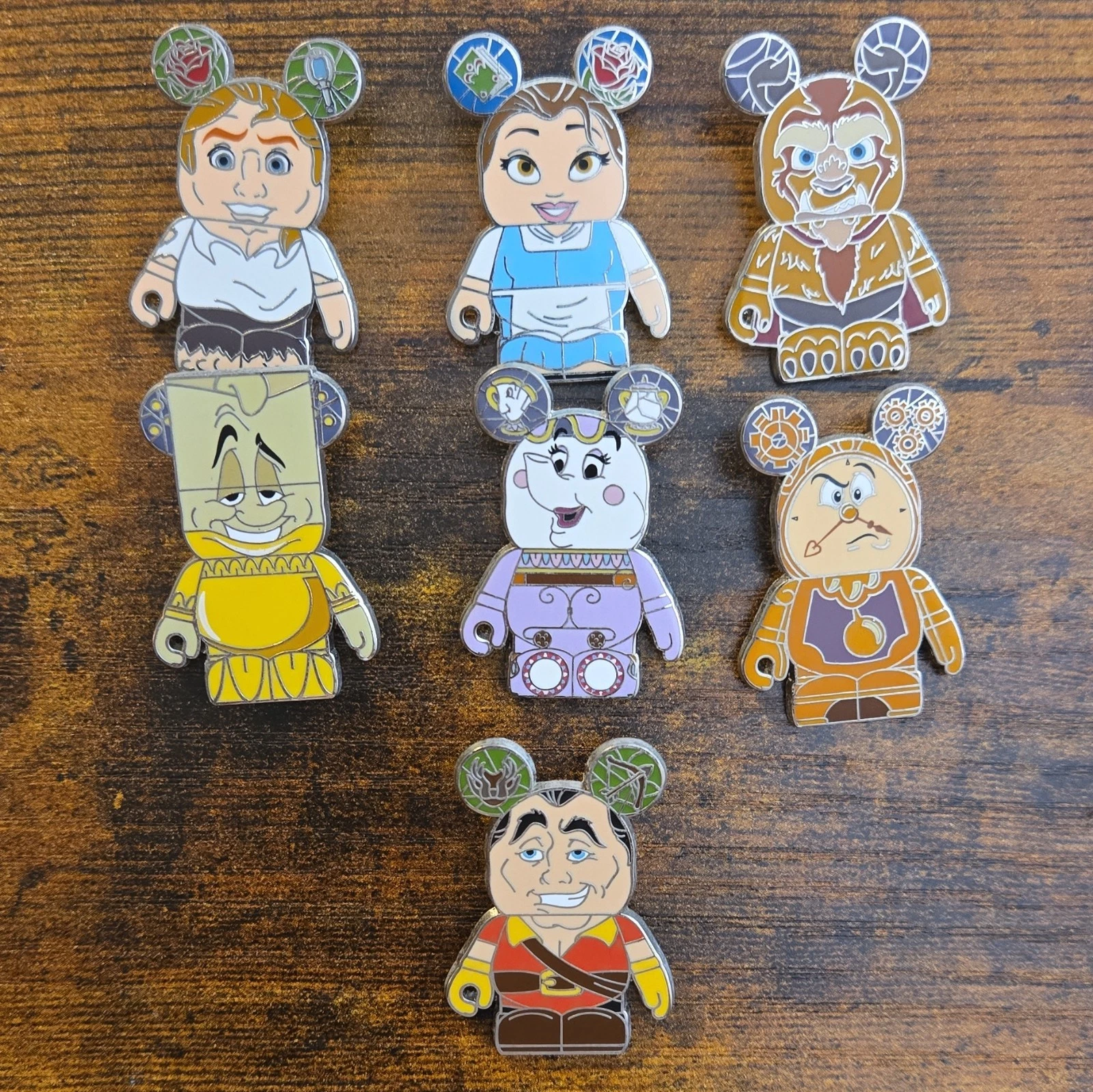 Disney Beauty & The Beast Character Pin Set