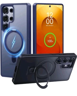 CASEKOO S25 Ultra Case, 360° Mag Ring, 18FT Drop, MagSafe, Blue 6.9" 2025