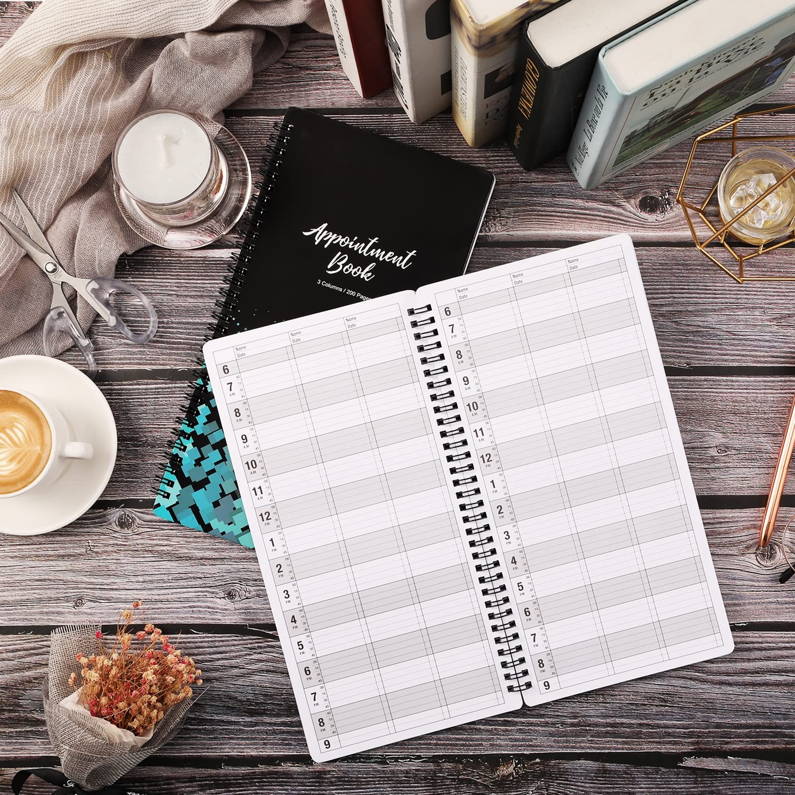 Appointment Book – Undated Salon Appointment Book, Daily＆Hourly Schedule Book...