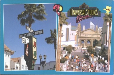 Universal Studios Florida Postkarte Hollywood Blvd Vine St Park Souvenir