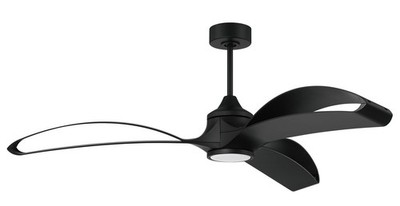 Flat Black 60''Ceiling Fan from the Bandeaux Collection