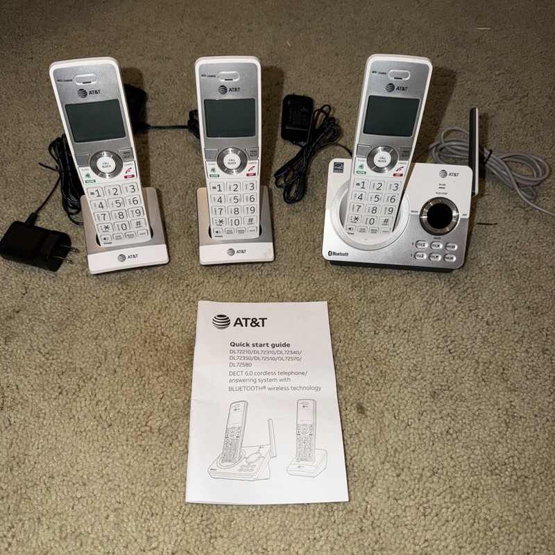 AT&T DL72310 DECT 6.0 Cordless Phone System w/ Digital Answering and 3 Handsets