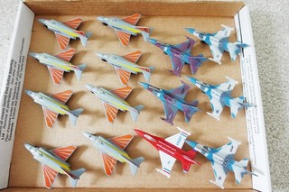Lot of 14 Matchbox SB15 Phantom & SB24 F 16 Military Jets loose