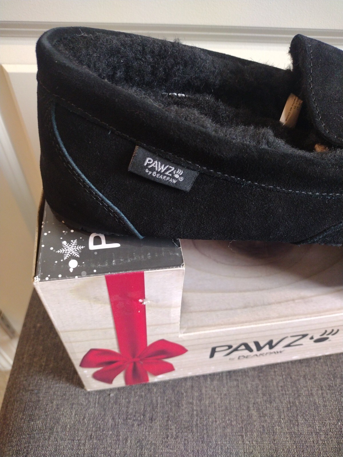 Pawz by Bearpaw Men's Caleb Genuine Suede Moccasin Slippers black