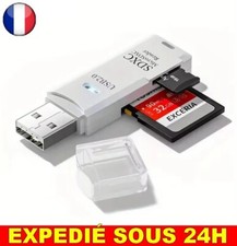 ✅ Lecteur de Carte Micro SD 2 en 1 USB 2.0 Transmission Données 5Gbps PC Photo