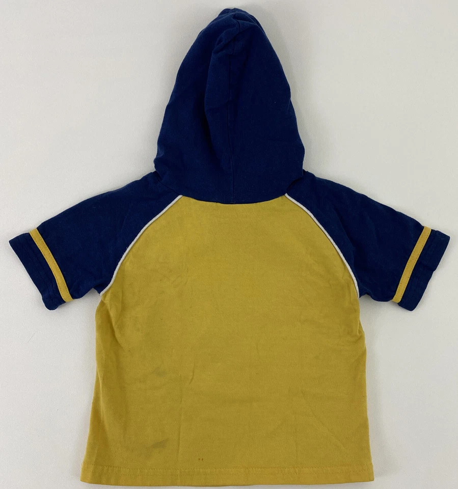 Marvel The Amazing Spider-Man Blue/Yellow Hooded Short Sleeve Shirt Boys Size 3T - Image 2 of 4