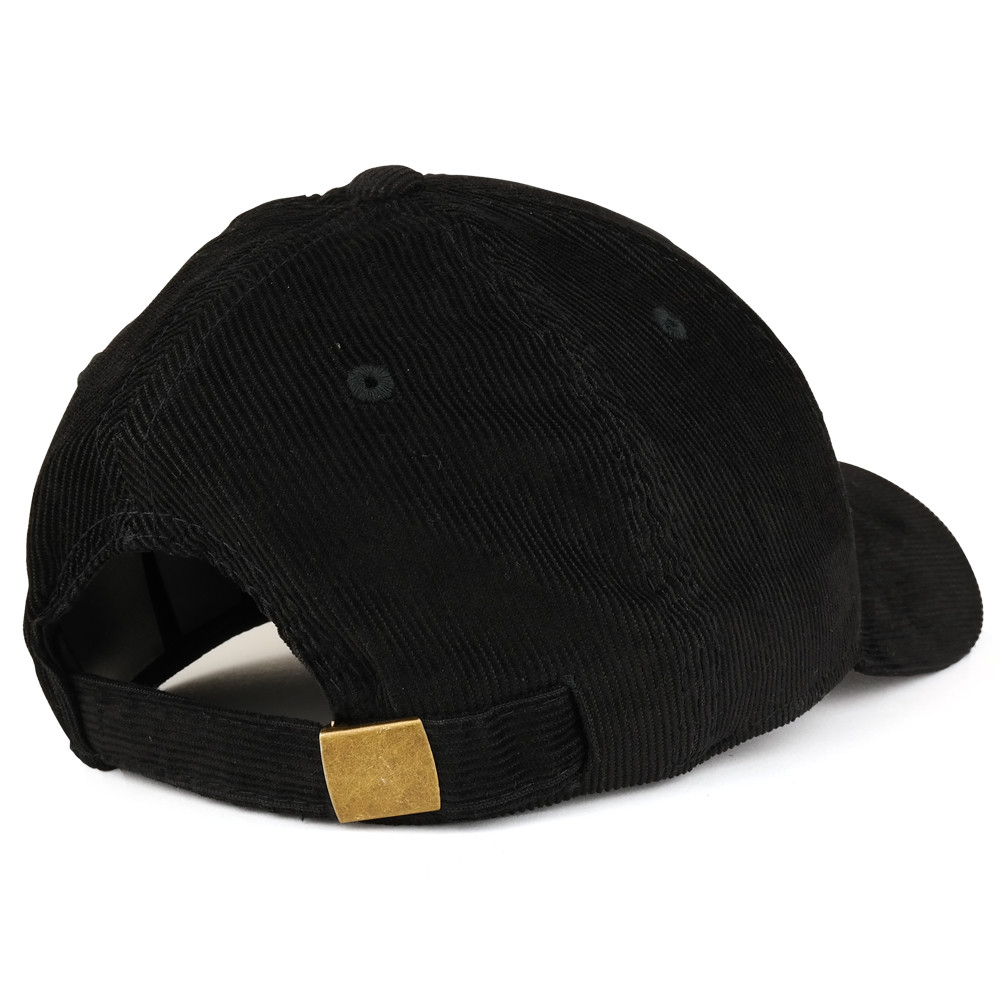 Armycrew Low Profile Corduroy Baseball Cap - Structured Woven Hat With Adjustable Strap