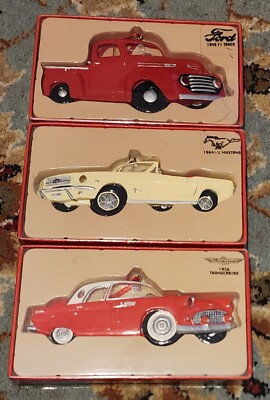 Bundle Of 3 Vintage Ford Cars Christmas Ornament Kurt Adler Collection NIB 