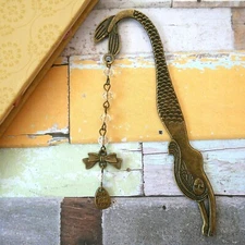 Vinatge metal Bookmark Key Page Separators book 