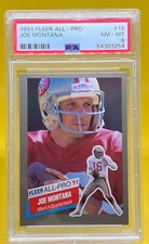 🔴 ⚪ 🔵Joe Montana 1991 Fleer All-Pro🏆 #19 PSA 8 🏈 Hall-of-Fame;