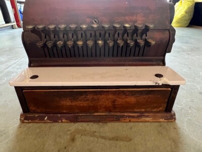 Vintage National Cash Register 736 Drawer Metal and Wood SUPER