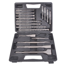 17Pc Drill Bits Chisel SDS PLUS Rotary Hammer...