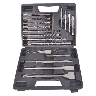 #ad 17Pc Drill Bits Chisel SDS PLUS Rotary Hammer BIt Set Fits Bosch And Hilti Plus $25.43