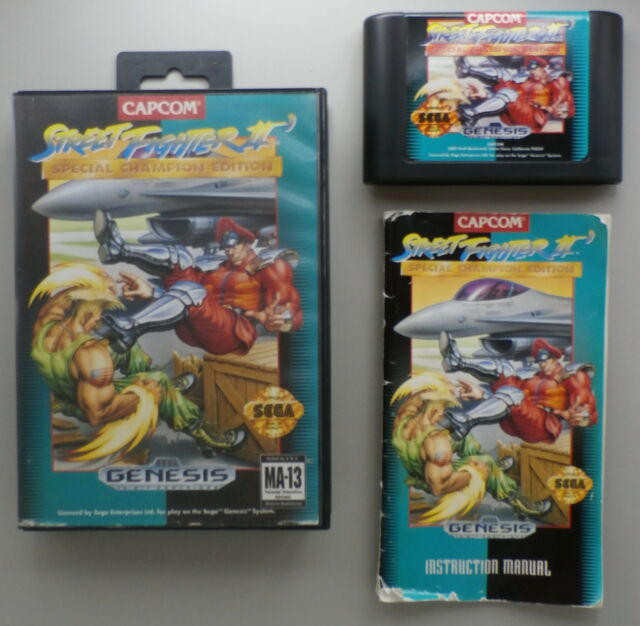 Street Fighter II Special Champion Edition (Sega Genesis, 1993) w/ Box & Manual