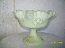 Fenton Pink Blossoms on Custard Compote