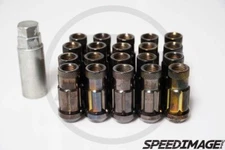 *BLEMISHED* Z RACING BLACK CHROME DRAG SPLINE LUG NUTS 12X1.5 STEEL KEY TUNER