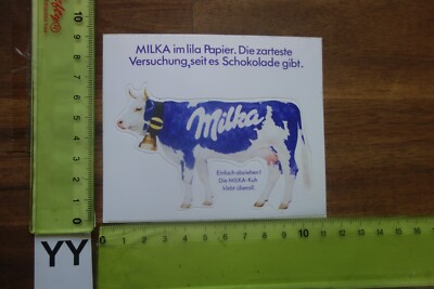 Alter Aufkleber Schokolade Pralinen MILKA lila Kuh (YYB)
