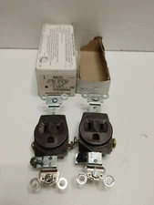 MIXED LOT OF 2 NEW OLD STOCK! ARROW HART 15A 125V SINGLE RECEPTACLES AH5251 5261