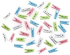 40 Pcs Wooden Clothespins 1" Mini Clothes Pins Tiny Clothespins Photo Clips Pict