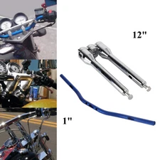 Club Style 12" Bar Risers Kit w/1" HandleBar Set For Harley Sportster XL Softail