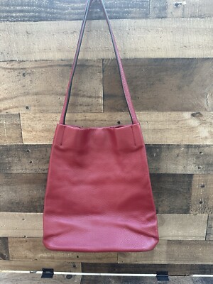 Kattee Red Leather Top Handle Shoulder/ Hobo Bag/ Satchel