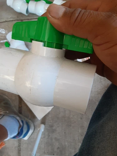 Jones Stephens 1-1/2 in. x 1-1/2 in. PVC Straight Ball Valve with Solvent Ends - Picture 2 of 3