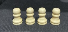Chess Replacement Pieces FOUR (4) Wooden Whit...