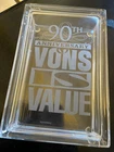 Vtg Signed Tiffany & Co Clear Crystal Jewelry/ Trinket Box W/Lid VONS 90th Anniv
