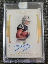 2019 Josh Jacobs Flawless Gold Signatures Auto Autograph /25 Raiders Alabama