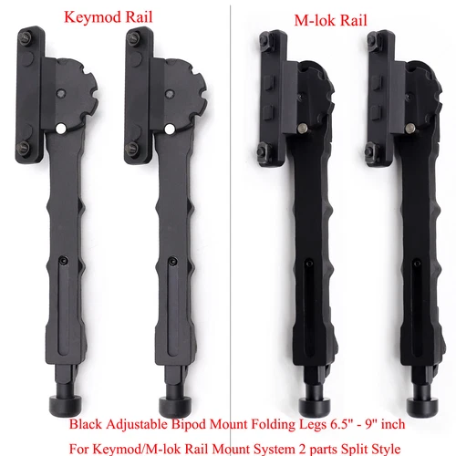 7.5 - 9" Adjustable Matte Hunting Rifle Bipod Lightweight for M-lock/Keymd Rail - Picture 6 of 24