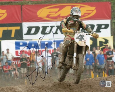 #ad Ricky Carmichael Autographed Signed SUPERCROSS Motocross 8x10 Photo Beckett BAS $85.00