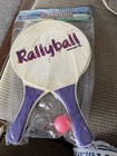New 2 Rallyball Wooden Paddles by SportCraft Purple Handles Beach Ball & Ball — photo 1