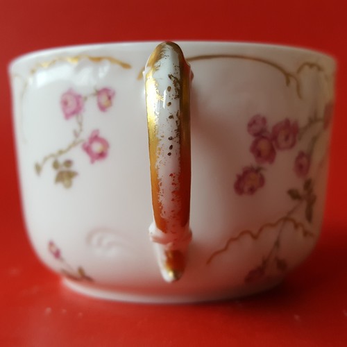4 sets: Haviland Limoges France SCHLEIGER 679d 2-Handled Bouillon Cups & Saucers - Picture 13 of 24