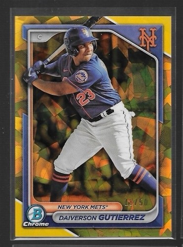 2024 Bowman - Chrome Prospects Daiverson Gutierrez Gold Sapphire /50 #BCP-59