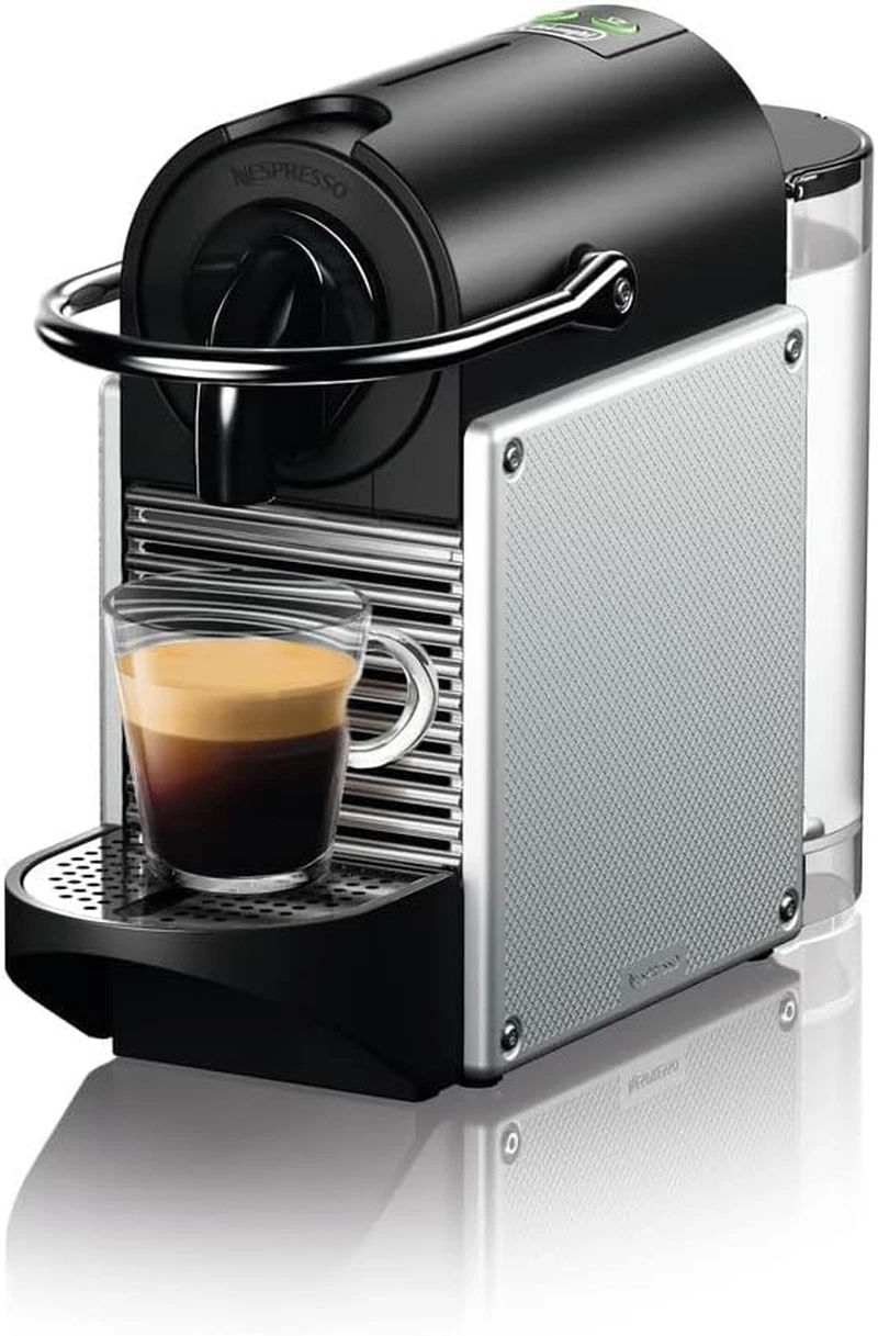 De'Longhi Pixie Espresso Machine, 1100ml, Silver Aluminum Design