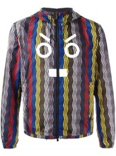 NWT Fendi Zig-Zag Faces Multicolored Blouson Windbreaker Jacket 48EU/M 1150.00