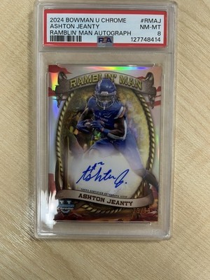2024 Bowman Chrome U Ramblin  Man Auto Ashton Jeanty /99 Boise St Raiders