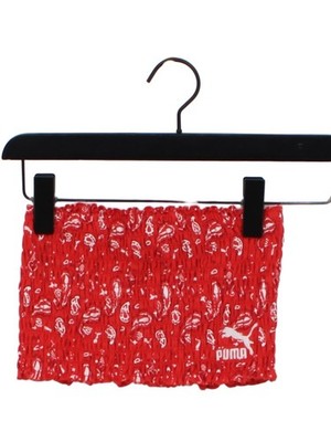 Puma Damen Top XS rot Baumwolle mit Elasthan ärmellos eckiger Ausschnitt cropped