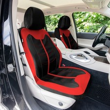 Vegan Leather Univeral Seat Cover Set Car Truck Suv Easy Install Spill Resistant