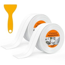 Fixmend 2 Rolls Bath Sealant Strip,Caulk Strip Sealant Tape, Self Adhesive Bath