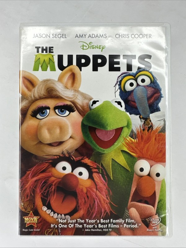 THE MUPPETS DVD - w/ JASON SEGAL, AMY ADAMS, CHRIS COOPER.   MINT!!!