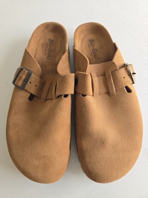 Bio-Gold W Size 8 M Suede Leather Whisky Clog Cork Sandal Caramel/Tan Made Italy